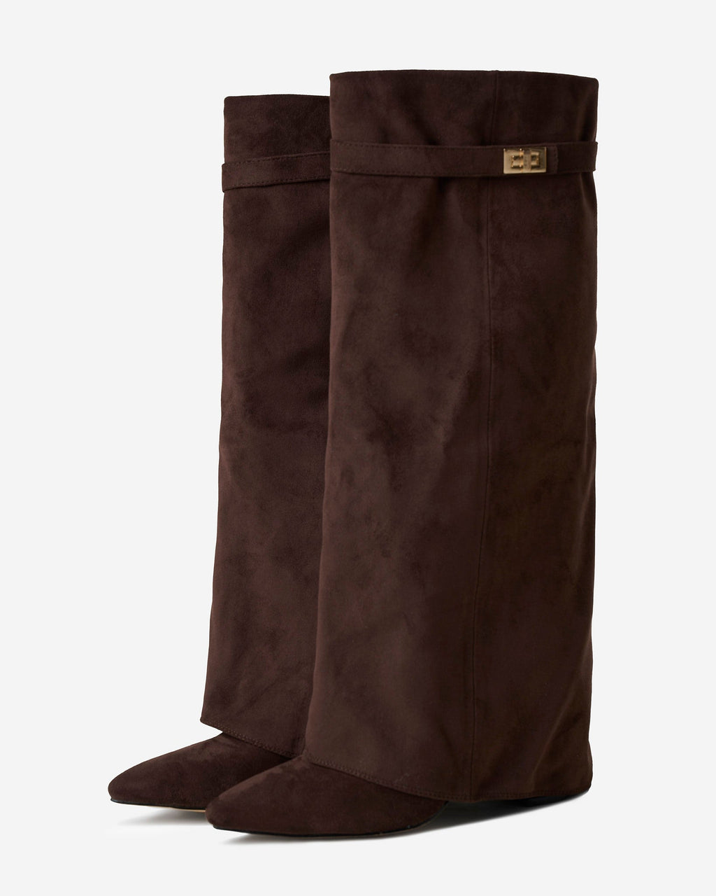 Lavista Suede Kniehohe Stiefel Dunkelbraun