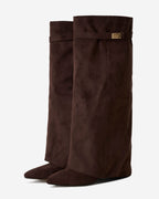 Lavista Suede Kniehohe Stiefel Dunkelbraun