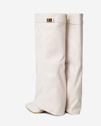 Lavista Suede Kniehohe Stiefel Creme