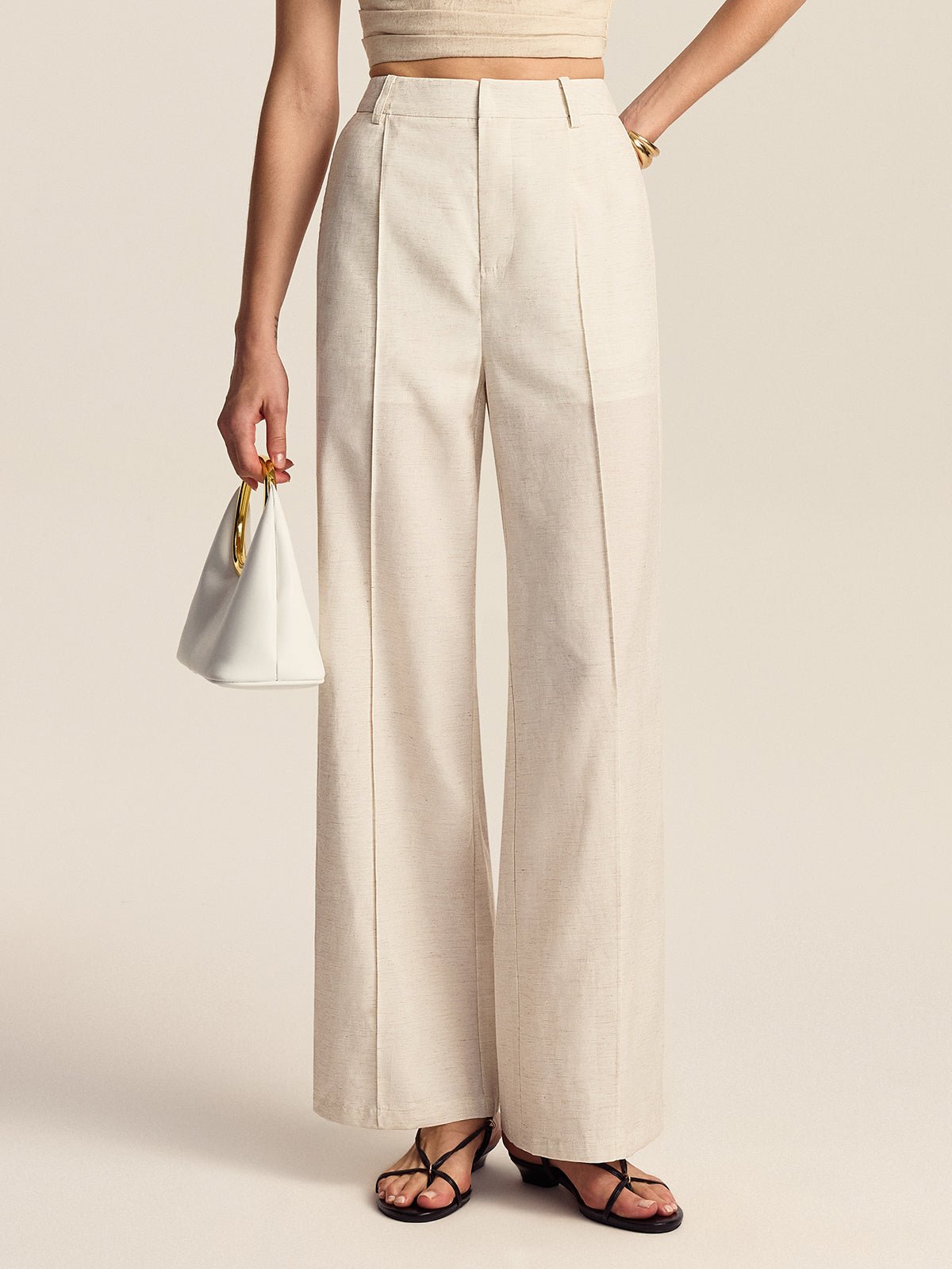 Elegante Goldring Clutch Bag für Damen – Minimalistisch, Abendtasche, Aprikót