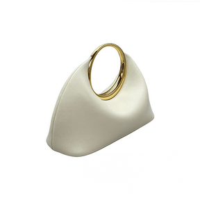 Elegante Goldring Clutch Bag für Damen – Minimalistisch, Abendtasche, Aprikót