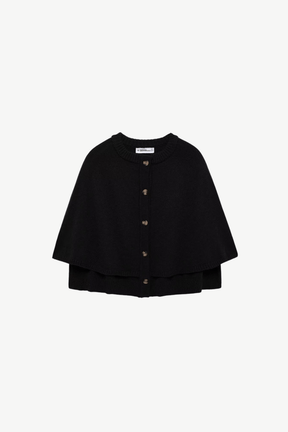 Eleganter Melange Cape Cardigan Damen – Weicher Strick, Vielseitig & Warm