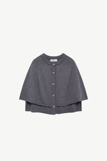 Eleganter Melange Cape Cardigan Damen – Weicher Strick, Vielseitig & Warm