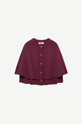 Eleganter Melange Cape Cardigan Damen – Weicher Strick, Vielseitig & Warm