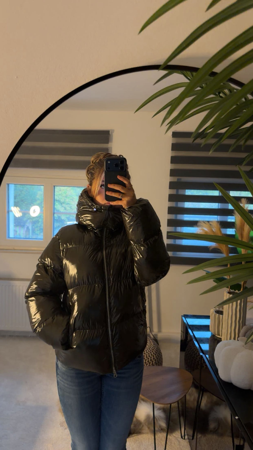 Premium Pufferjacke - olivegrün