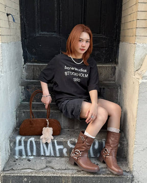 Aveline Vegane Wildleder Handtasche Weiche Schultertasche für Damen