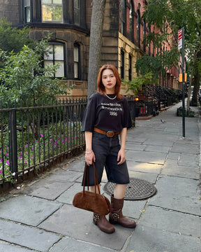 Aveline Vegane Wildleder Handtasche Weiche Schultertasche für Damen