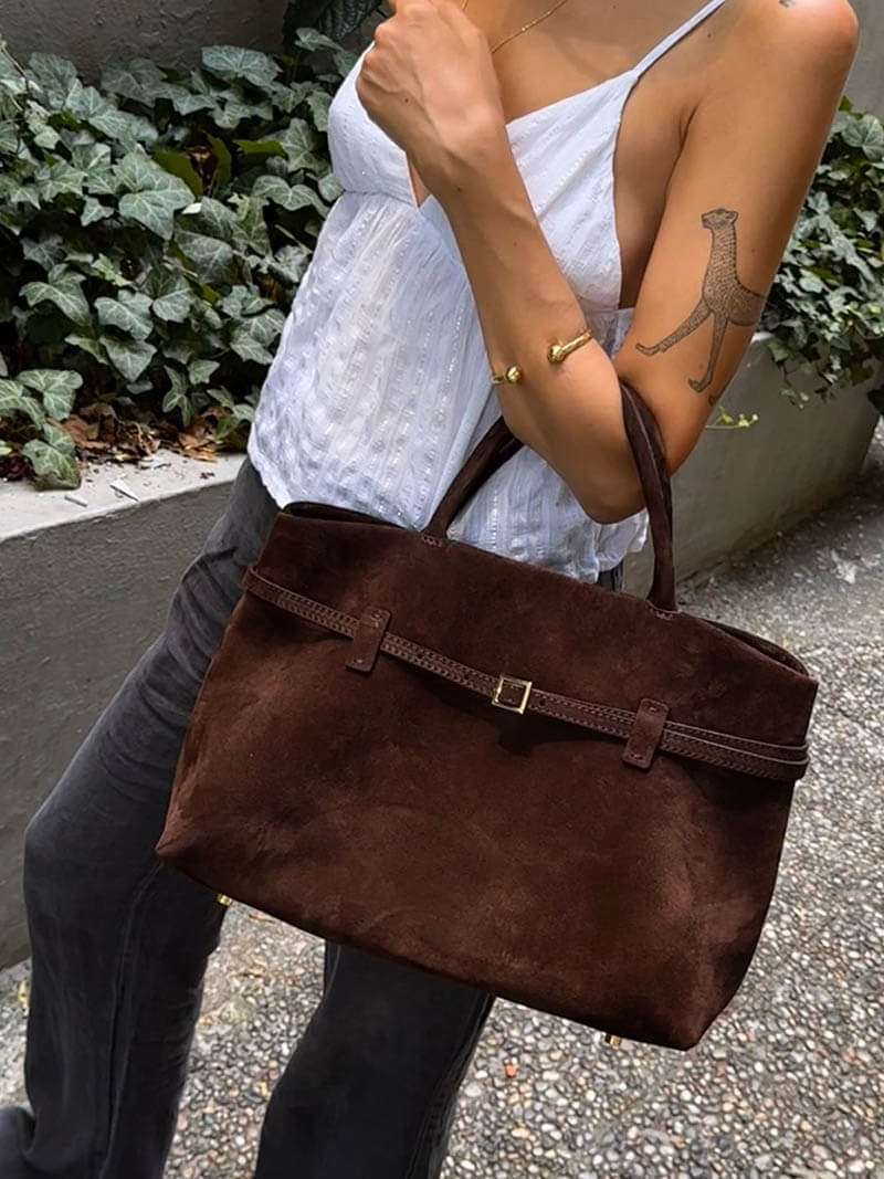Dalila Vegane Wildleder Tote Bag – Elegante Große Handtasche Damen