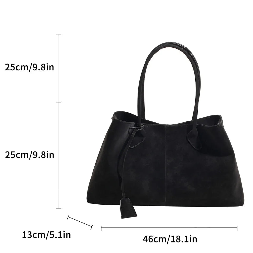 Joan Vegane Wildledertasche Große Schultertasche für Damen in Trendfarben 2025