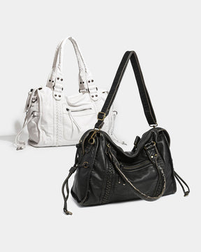 SOERA Tanja Schultertasche Damen aus veganem Leder in Schwarz