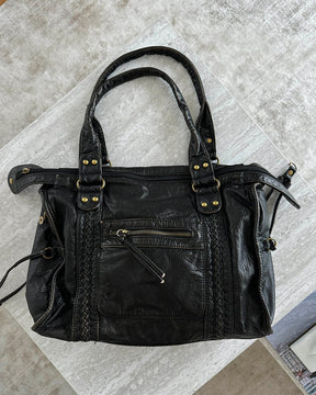 SOERA Tanja Schultertasche Damen aus veganem Leder in Schwarz