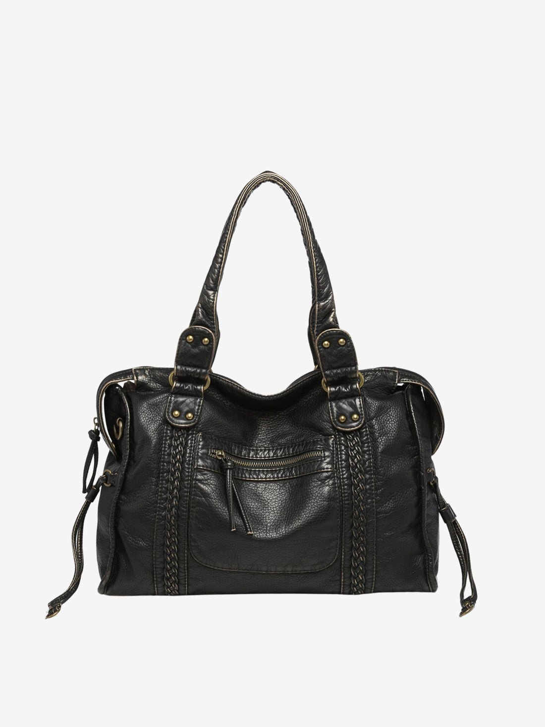 SOERA Tanja Schultertasche Damen aus veganem Leder in Schwarz