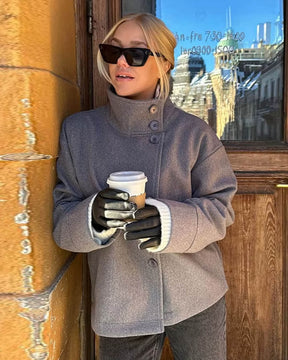 Rosalia Elegante Damenjacke mit Stehkragen für den herbstlichen Streetstyle