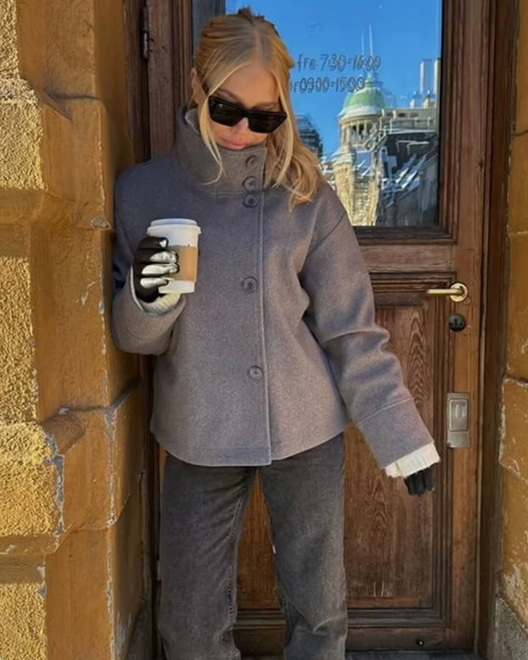 Rosalia Elegante Damenjacke mit Stehkragen für den herbstlichen Streetstyle