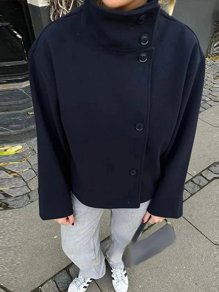 Rosalia Elegante Damenjacke mit Stehkragen für den herbstlichen Streetstyle