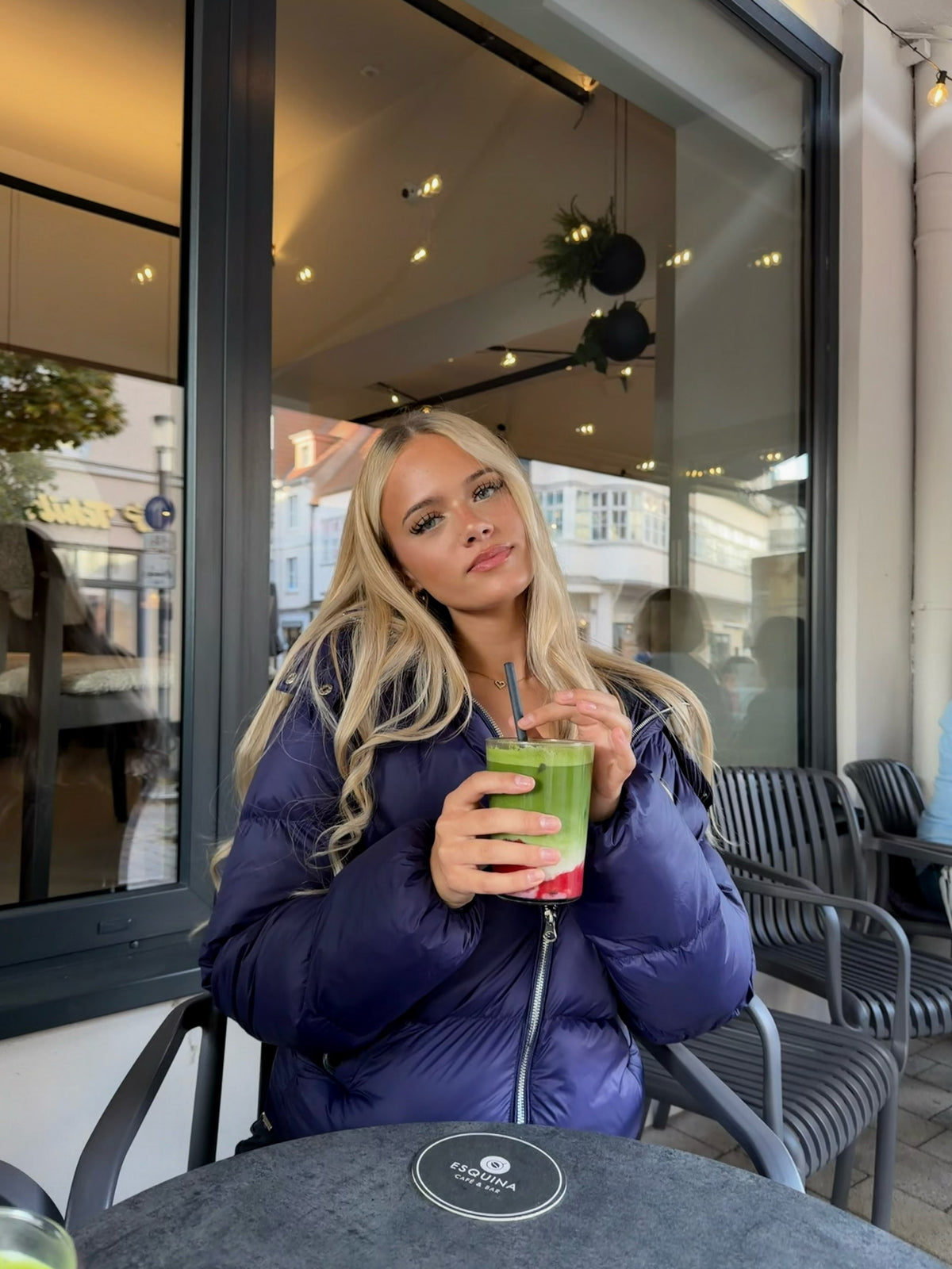 Premium Pufferjacke - navyblau
